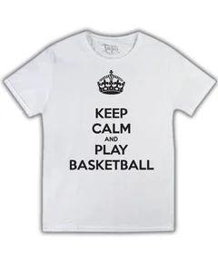 Keep Calm and Play Basketball белой